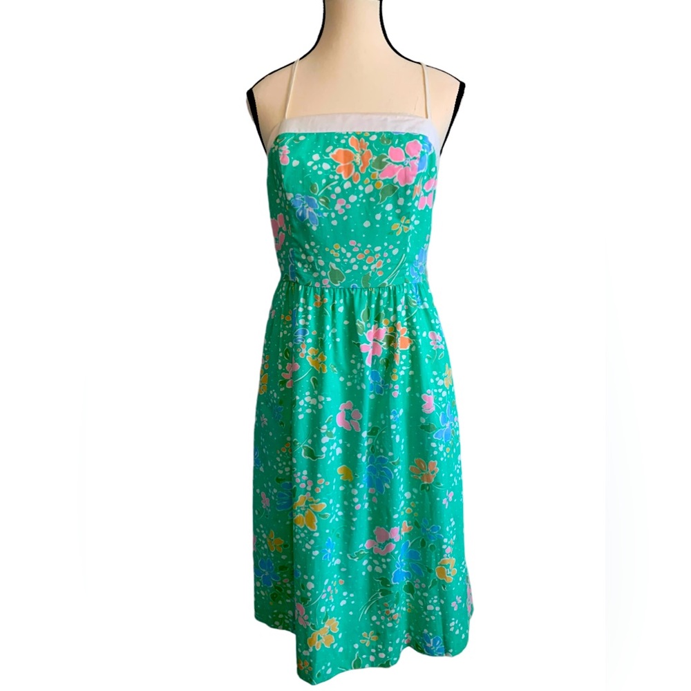 CALIFORNIA POPPY by LANZ  Vintage 1960’s Tie Strap  Floral Dress.